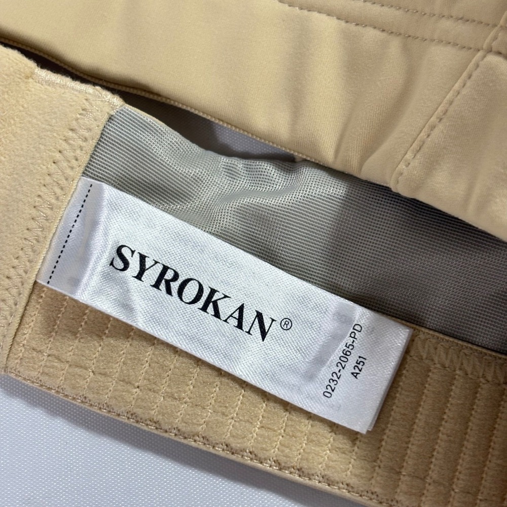 Syrokan Women 36 DD High Impact Adjustable Racerback Sport Bra Beige A251 Run - Picture 5 of 8